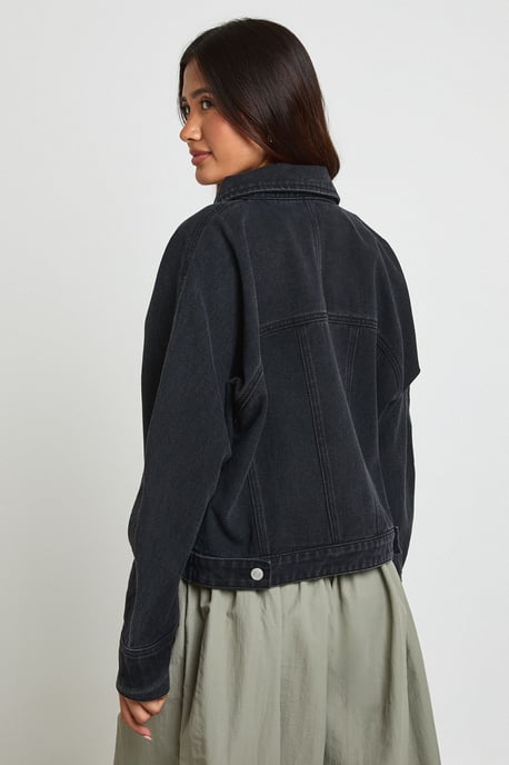 Barrel Sleeve Denim Jacket - Image 2