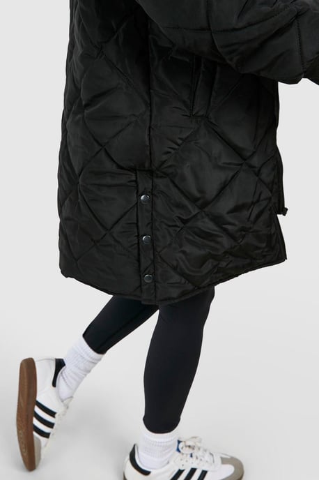 Longline Quilted Bomber Jacket - Image 4