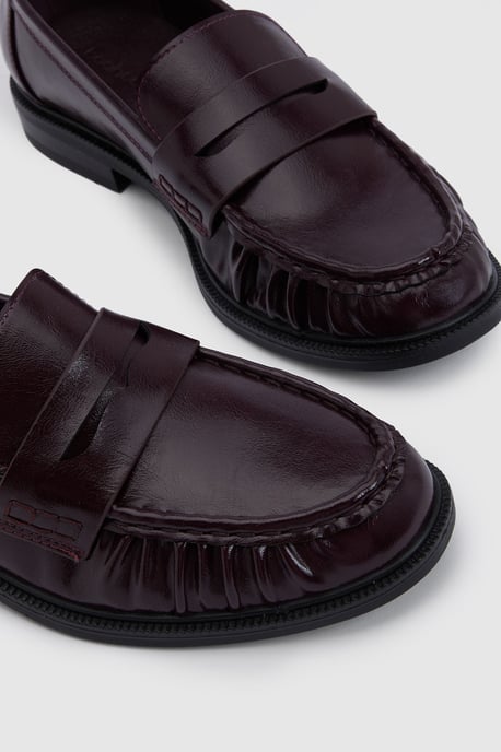 Patent Ruched Loafers - Image 4