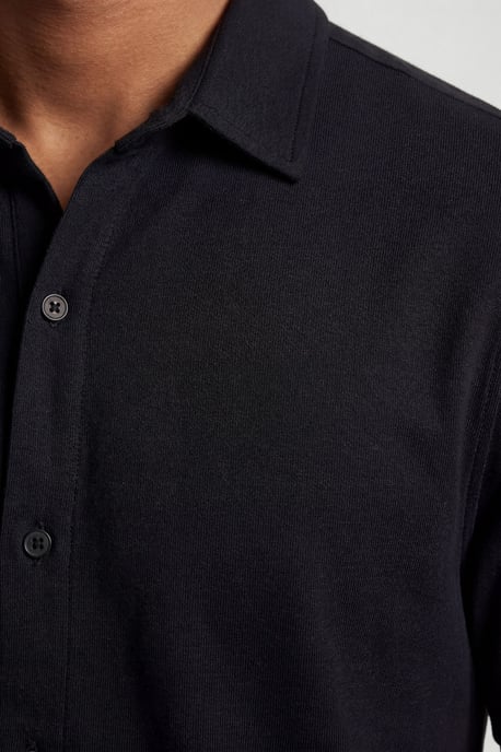 Slim Fit Jersey Short Sleeve Revere Shirt - Image 4