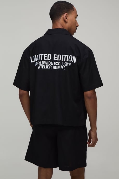 Limited Edition Embroidered Oversized Shirt & Short Set - Image 1
