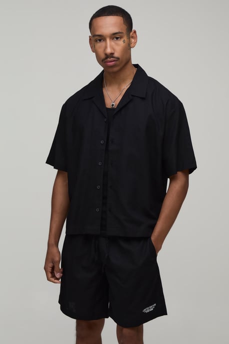 Limited Edition Embroidered Oversized Shirt & Short Set - Image 3