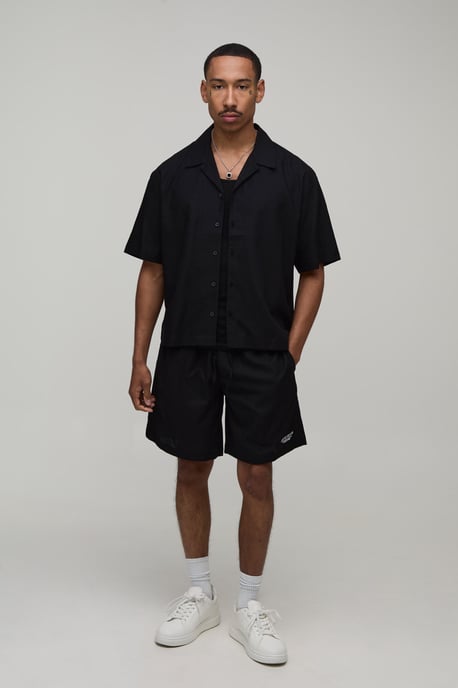 Limited Edition Embroidered Oversized Shirt & Short Set - Image 4