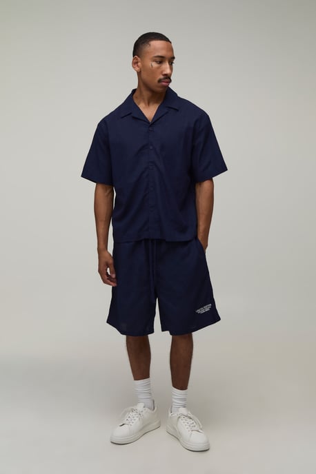 Limited Edition Embroidered Oversized Shirt & Short Set - Image 4