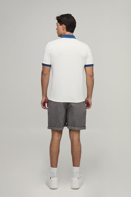 Slim Panelled Zip Neck Interlock Polo - Image 2