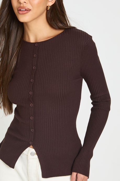 Soft Knit Rib Cardigan - Image 4