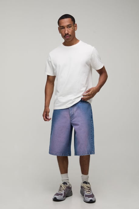 Regular Tinted Denim Jorts - Image 4