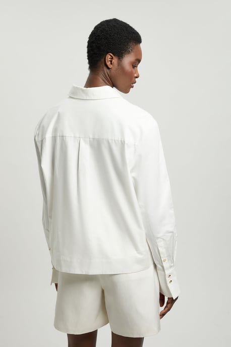 Cotton Poplin Cutwork Shirt - Image 4