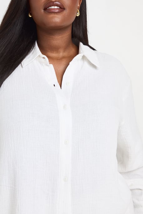 Plus Oversized Long Sleeve Shirt - Image 4
