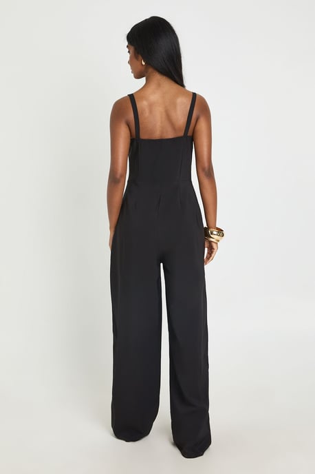 Seam Detail Underwired Wide Leg Jumpsuit - Image 2