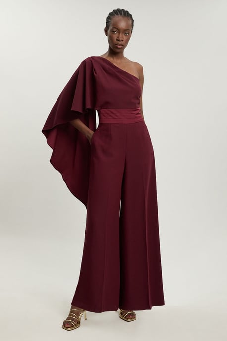 Satin Back Crepe Tailored Jumpsuit - Image 1