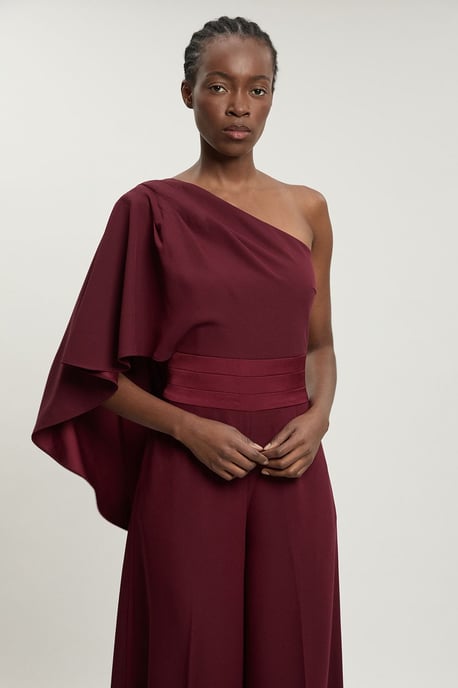 Satin Back Crepe Tailored Jumpsuit - Image 2