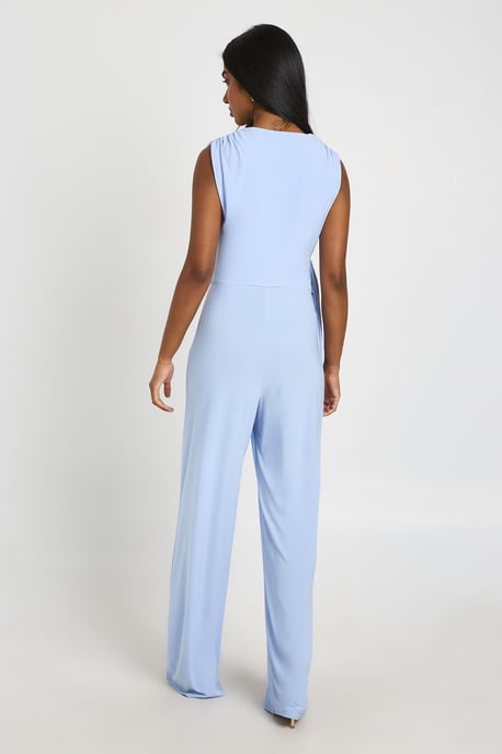 Soft Touch Drape Front Wide Leg Jumpsuit - Image 2