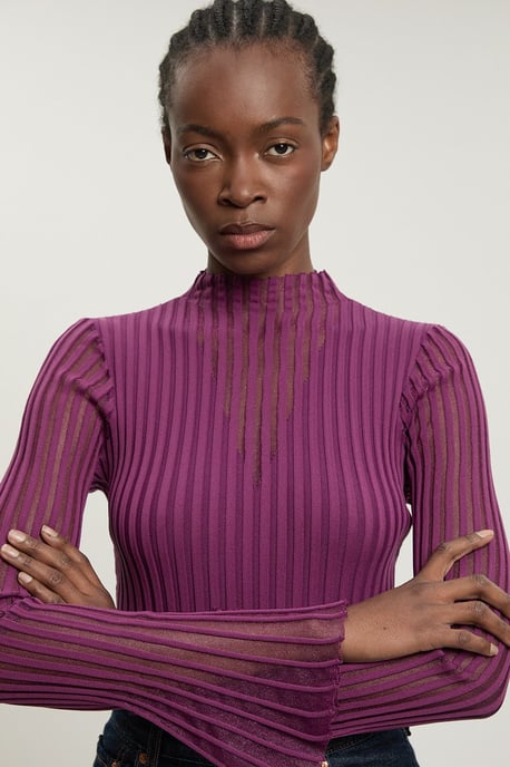 Viscose Blend Filament Knitted Top - Image 3