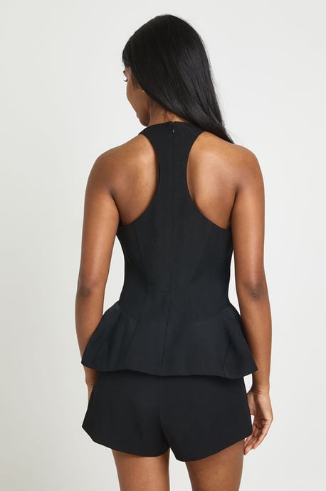 Structured Corset Halterneck Playsuit - Image 2