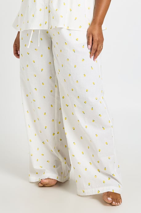 Plus Waffle Lemon Pyjama Trouser - Image 4