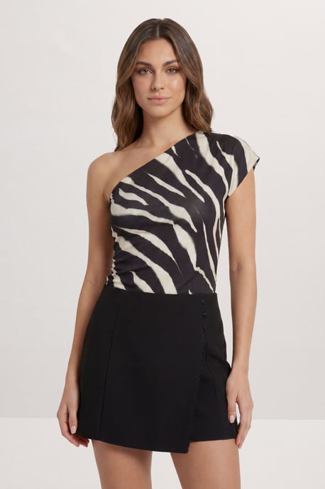 Tailored Button Front Skort - Image 3
