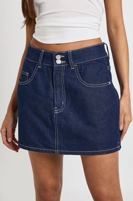 Denim Mini Skort - Image 4