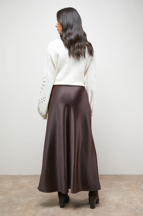 Bias Cut Satin Maxi Skirt - Image 3