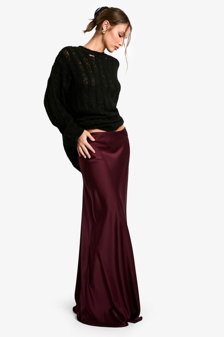 Satin Slip Maxi Skirt - Image 1