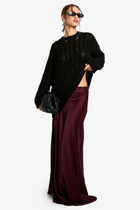 Satin Slip Maxi Skirt - Image 3