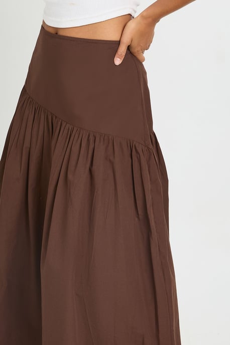 Petite Asymmetric Dropped Waist Maxi Skirt - Image 4