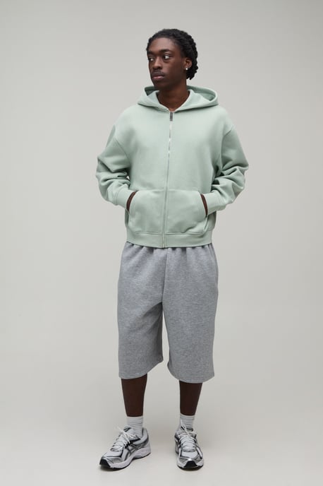 Boxy Zip Through Hoodie - Image 4