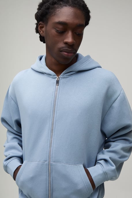 Boxy Zip Through Hoodie - Image 3