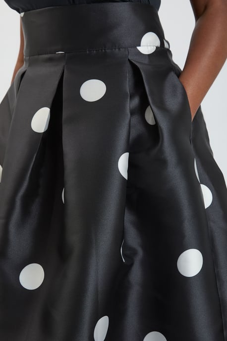 Plus Size Spot Woven Twill Prom Skirt - Image 4