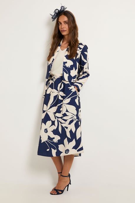 Floral Ottoman Twill Skirt - Image 1