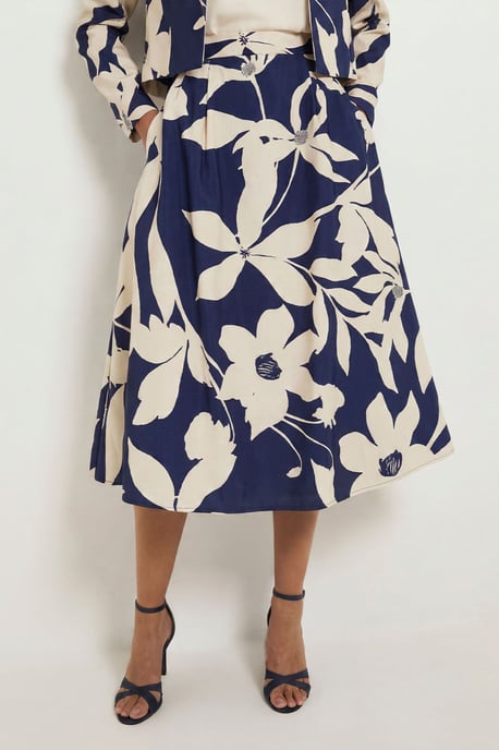 Floral Ottoman Twill Skirt - Image 2