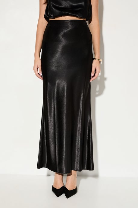 Premium Satin Bias Puddle Skirt Co-Ord - Image 2
