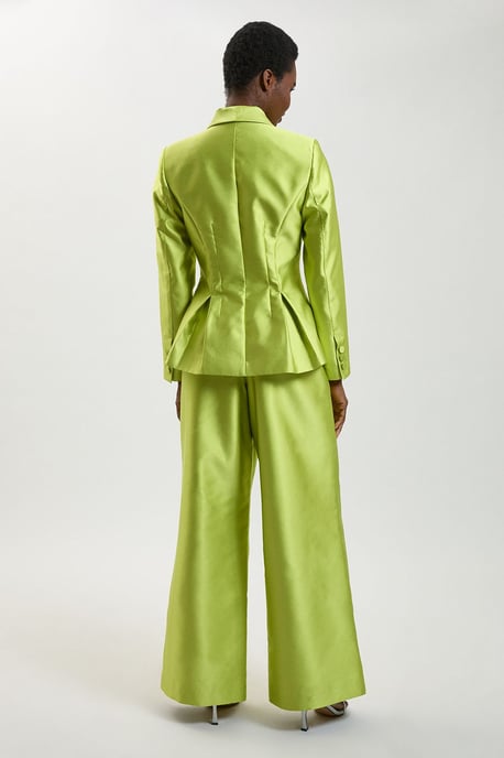 Structured Satin Tailored Trouser - Image 3