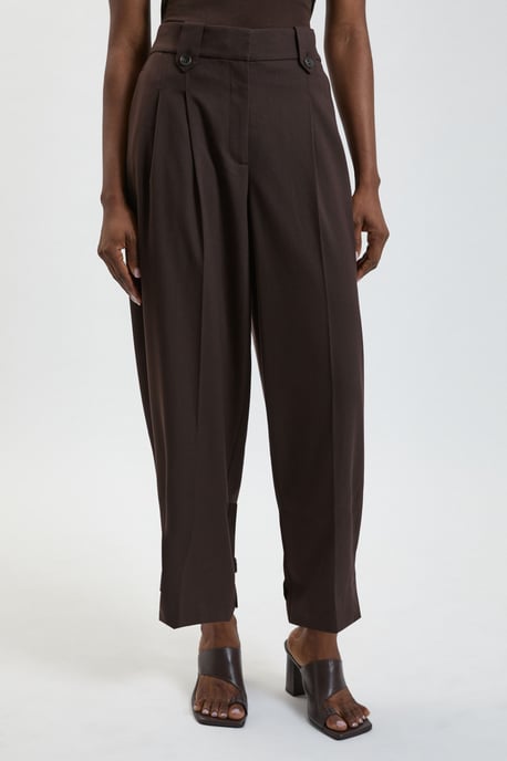 Petite Herringbone Texture Utility Trousers - Image 2