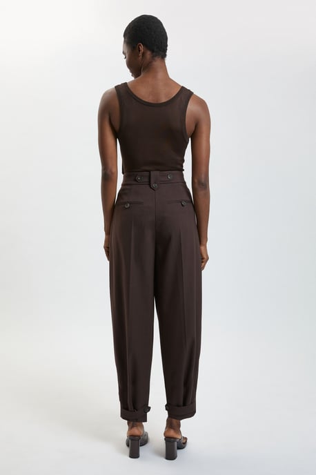 Petite Herringbone Texture Utility Trousers - Image 4