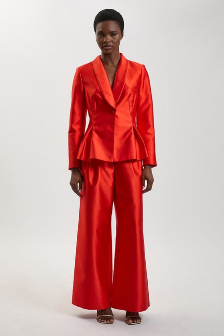 Structured Satin Tailored Trouser - Image 1