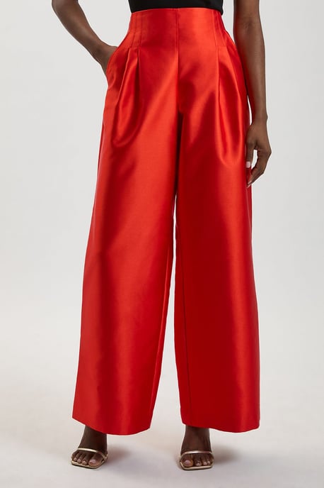 Structured Satin Tailored Trouser - Image 2