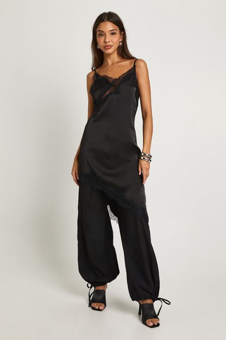 Poplin Low Rise Parachute Trousers - Image 1