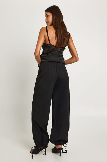 Poplin Low Rise Parachute Trousers - Image 2
