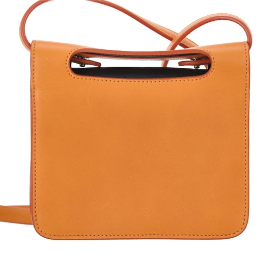 Jil Sander Flap Crossbody Bag in Orange Leather - Image 3