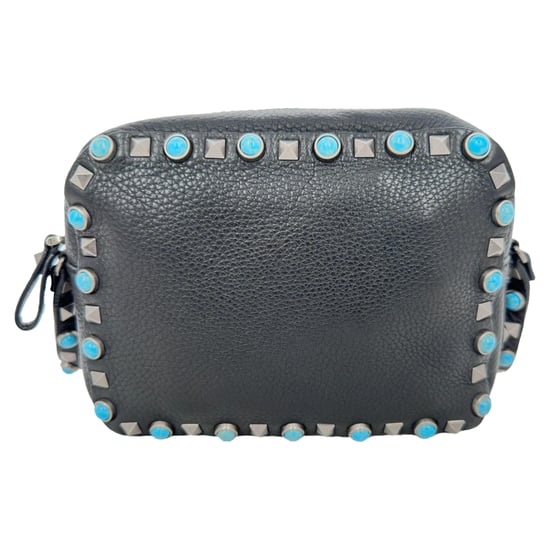Valentino Rolling Rockstud Camera Bag in Black Leather - Image 1