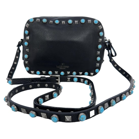 Valentino Rolling Rockstud Camera Bag in Black Leather - Image 2