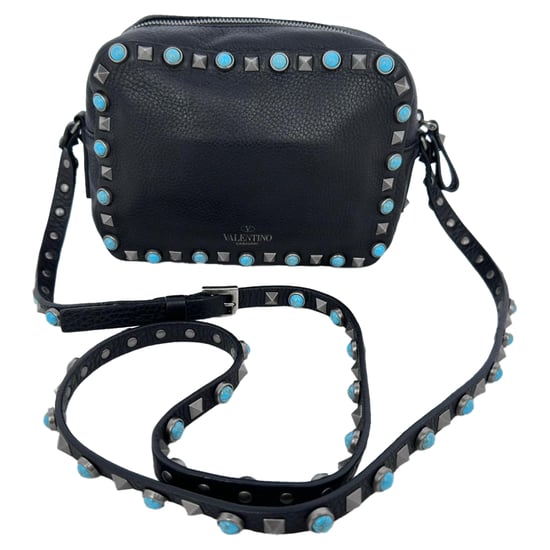 Valentino Rolling Rockstud Camera Bag in Black Leather - Image 3