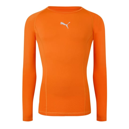 Men's Puma Liga Baselayer Tee Ls T-Shirt in Golden Poppy - Image 1
