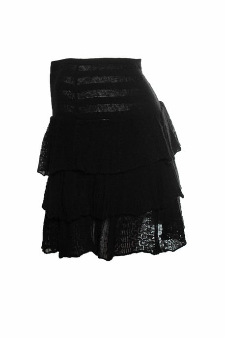 Maje, zwarte volantskirt - Image 2