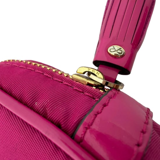 Anya Hindmarch Zipped Camera Pouch Bag in Pink Nylon - Image 5