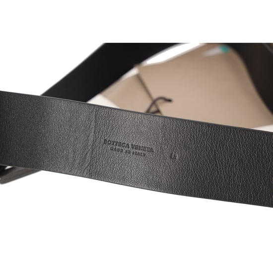 Bottega Veneta Horseshoe Buckle Double Strap Belt in Black Leather - Image 5