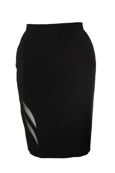Thierry Mugler, minirok met transparante details - Image 1