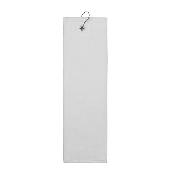 The One Towelling Effen vochtafvoerende golfhanddoek (Wit) - Image 1