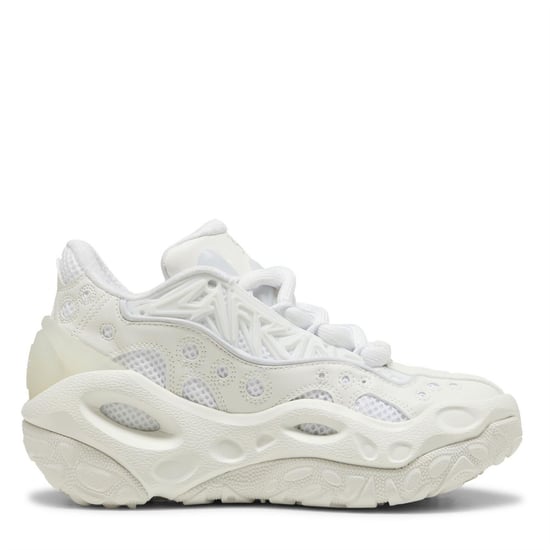 Boys Puma Kids La France Runner Trainers in Wht Glow-Silver - Image 4